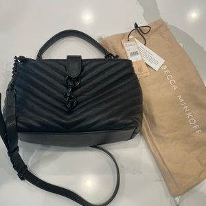 Rebecca Minkoff Edie black leather crossbody